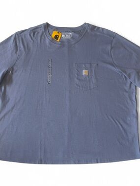 Carhartt Women’s Short Sleeve Pocket Tee in Slate Blue Gray